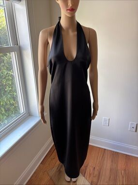 NWT sz M Jason Wu Women’s Black Halter Neck Slip Dress